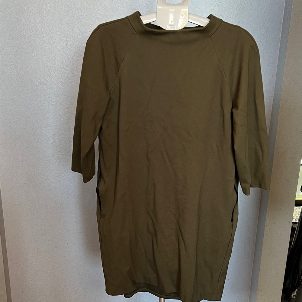 Preston & York Olive Green Short Sleeve Shift
